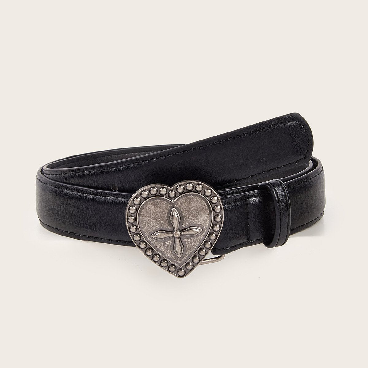 Vintage Heart Snap Belt for Women
