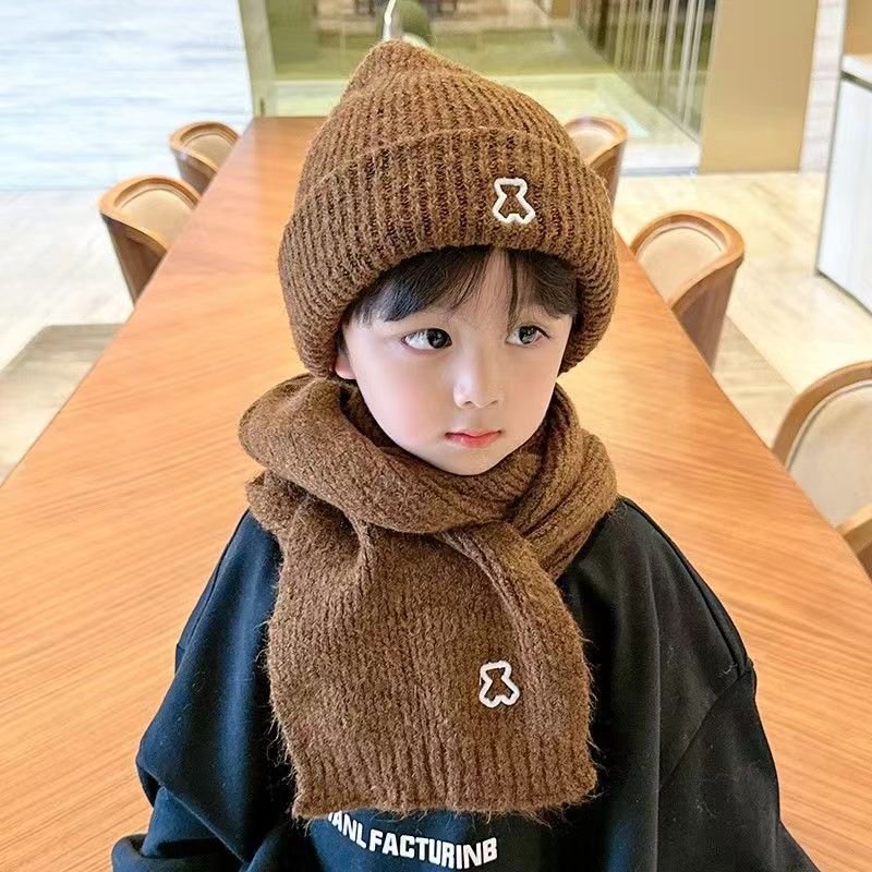Kids Warm Hat Scarf Set