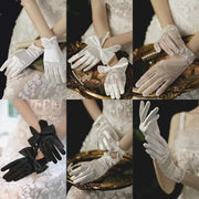 Pearl Lace Bridal Gloves for Women