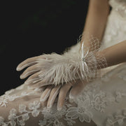 Elegant White Wedding Gloves for Women