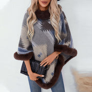 Geometric Pattern Women's Knitted Pullover Sweater