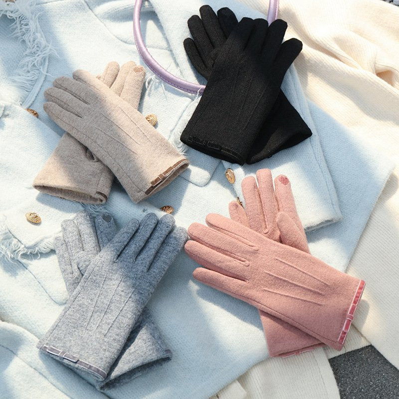 Warm Touch Screen Finger Gloves for Women