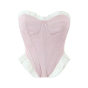 Pink Bandeau Top Slim Fit