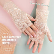 Thin Lace Short Gloves for Women Summer Cover Up