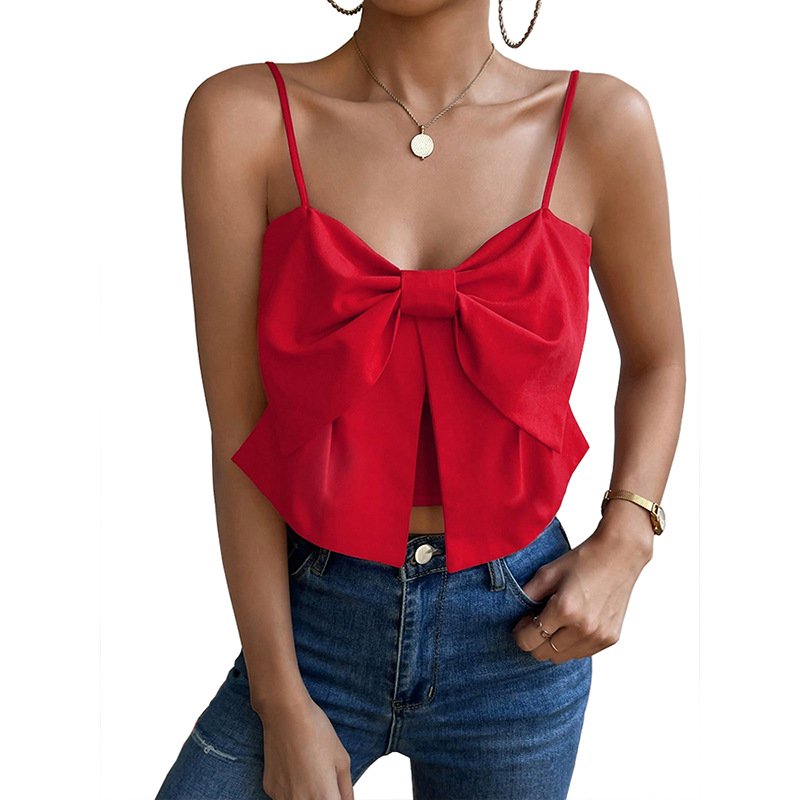 Belly-Covering Camisole with Bow Details