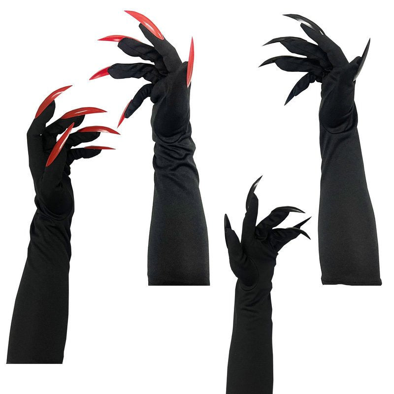 Spooky Long Nail Gloves for Halloween