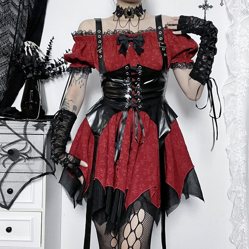 Slimming Vest Waist for Women, Red Polyester Vest with Lace Details