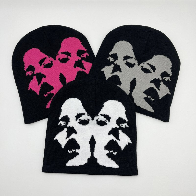 Brimless Knitted Portrait Hat for Women