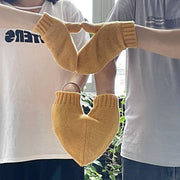 Warm Solid Color Knitted Yarn Gloves for Women