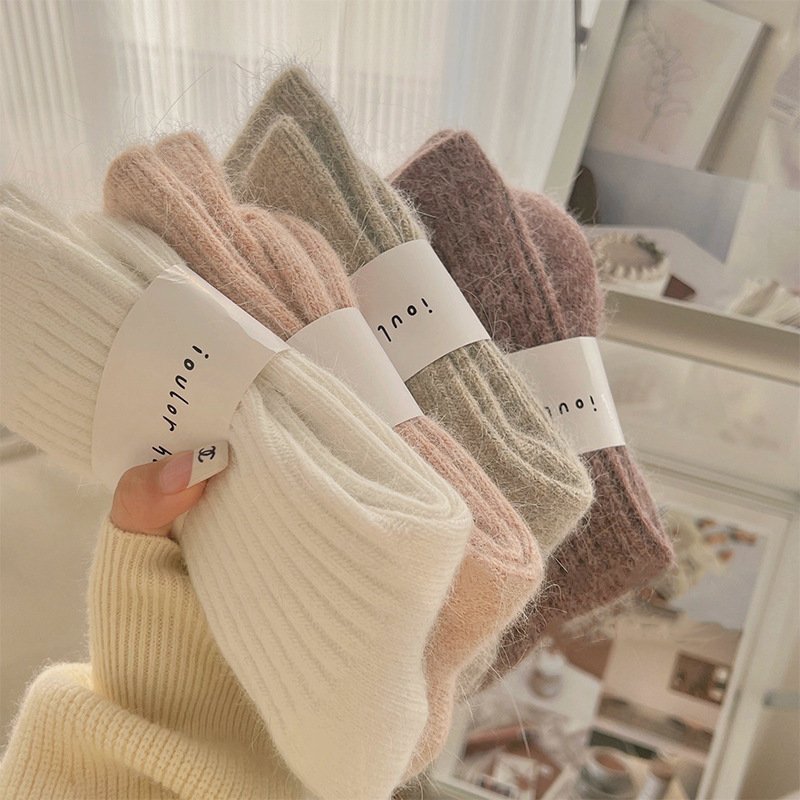 Warm Women's Mid-calf Socks for Winter