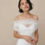 Elegant Thin Wedding Cape for Bride