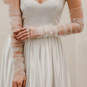 Bridal Pearl Gloves for Wedding, Summer Protection