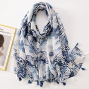 Summer Butterfly Printed Scarf for Women - Warm and Stylish