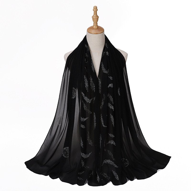 Rhinestone Fashion Wrap Scarf for Women, 20 Colors to Choose