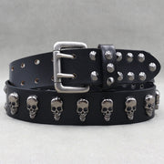 Edgy Alloy Rivet Belt for Men