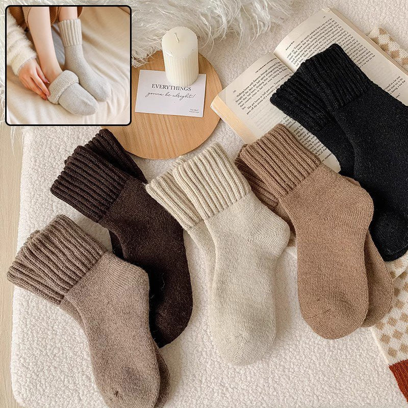 Winter Warm Thickened Solid Loop Socks for Women