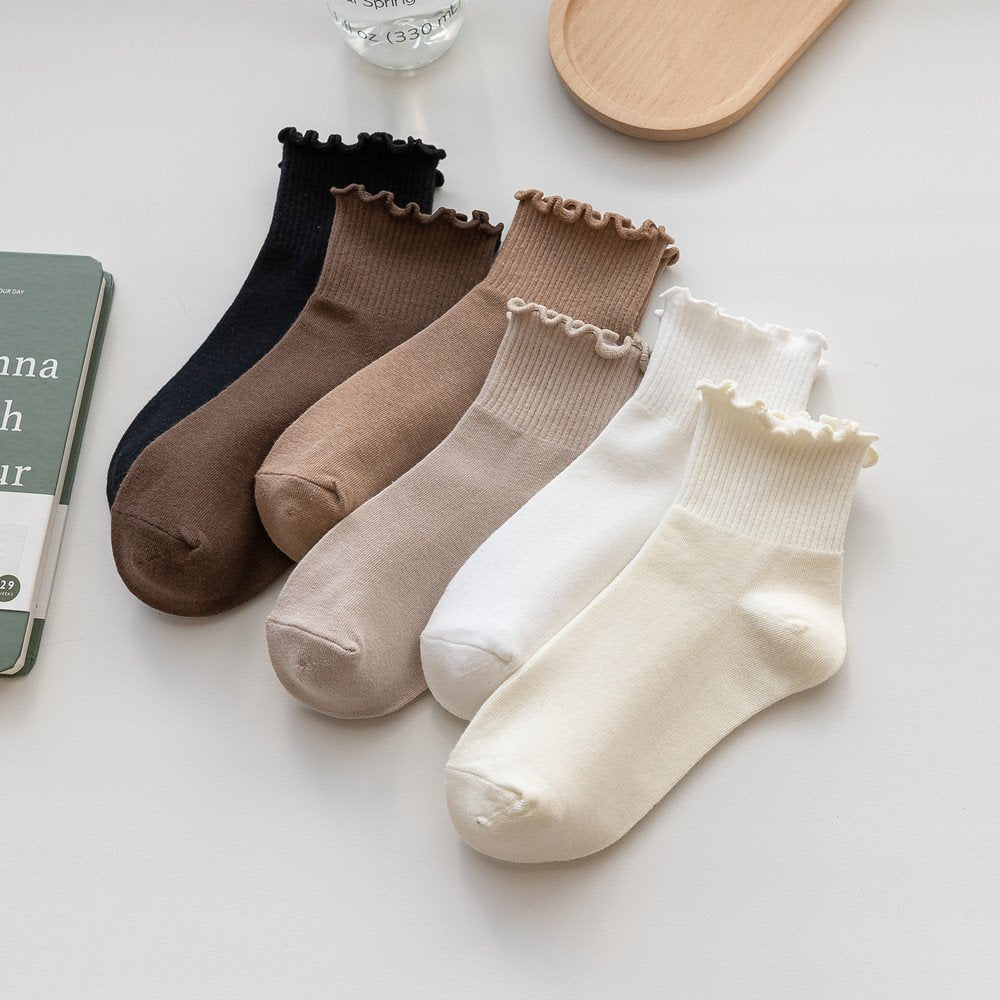 Soft Cotton Socks for Women - 5 Colors