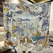 Double-Sided Silk Wool Scarf for Women