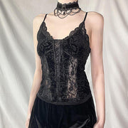 Vintage Lace Camisole for Women - Backless Sling Style