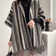 Warm Ethnic Shawl Cape for Women