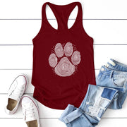Funny Cartoon Dog Paw Print Women's Summer Vest