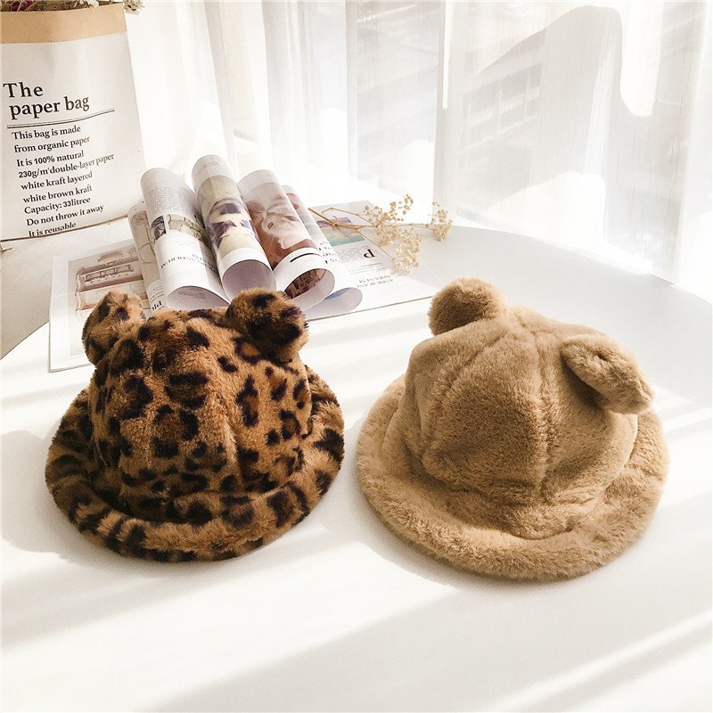 Leopard Print Kids' Hat Korean Style
