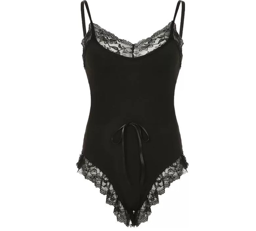 Lace-trimmed Shapewear Bodysuit