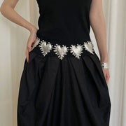 Vintage Silver Heart Waist Chain Belt for Women