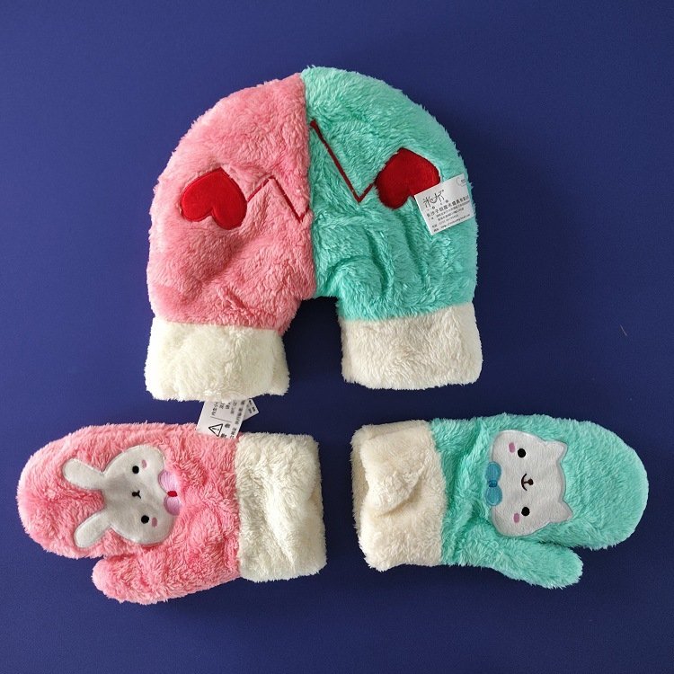 Cozy Rabbit Hand Gloves Set for Women