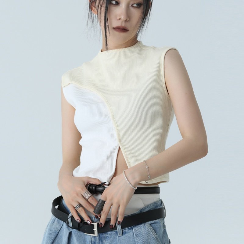 Elegant Sleeveless Cami Top - Beige