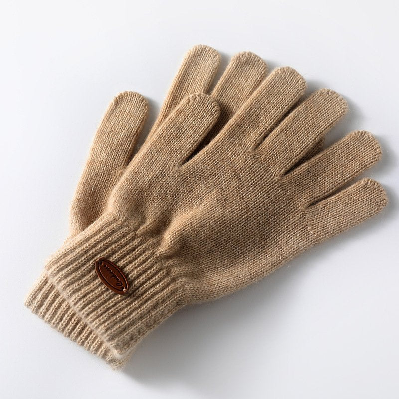 Warm Cashmere Finger Gloves for Women