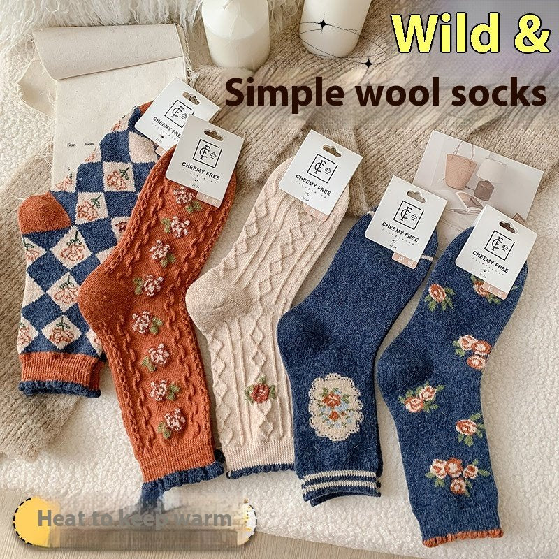 Warm Women's Wool Socks with Fleece Lining