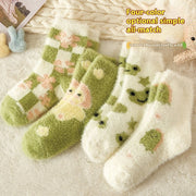 Cute Cartoon Animal Fur Socks for Women