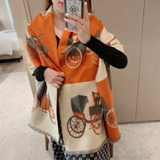 Double-Sided Cashmere Scarf Shawl for Women