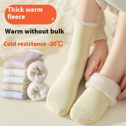 Warm Mid-Calf Fleece Lined Cashmere Socks for Women