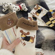 Cartoon Sausage Dog Tube Socks for Women