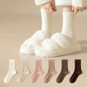 Warm Mid-calf Women's Cotton Socks for Winter & Autumn