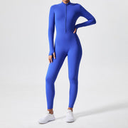 Women's Long Sleeve Workout Jumpsuit for Yoga and Sports