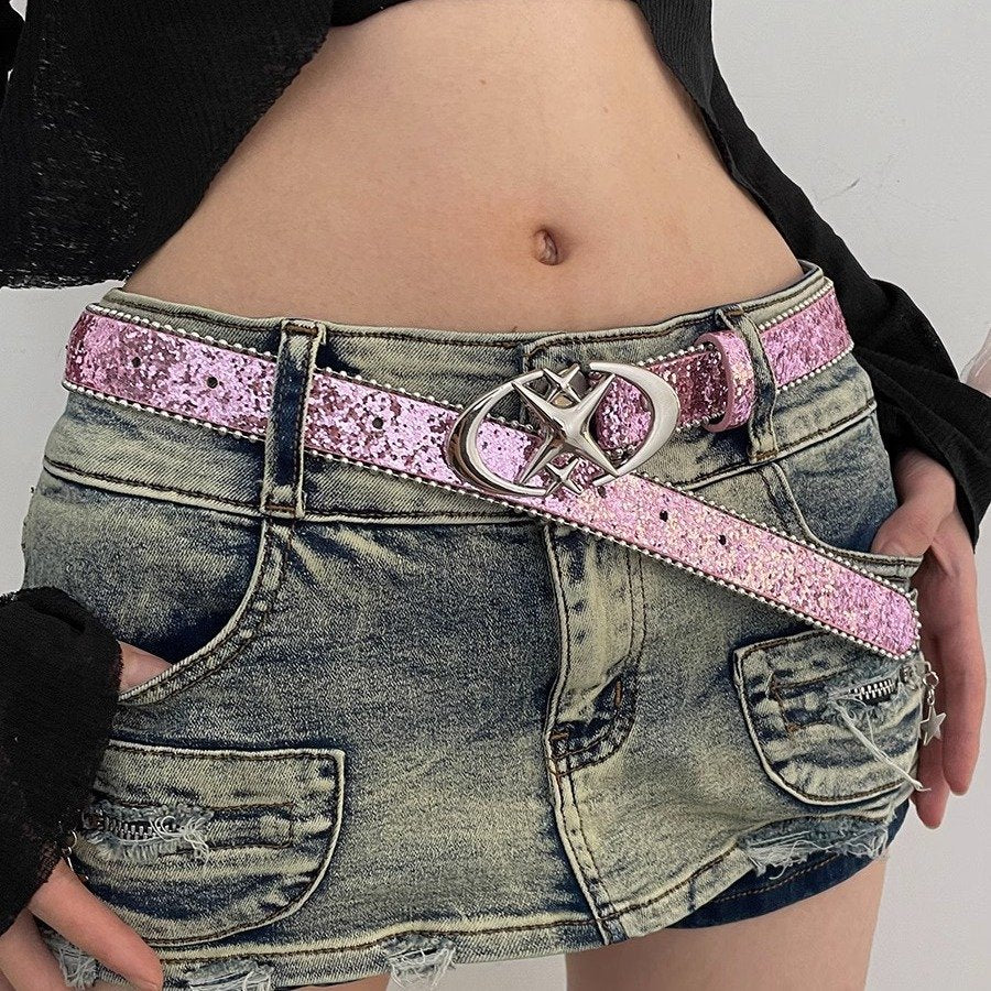 Silver American Belt for Women - Hot Girl Style