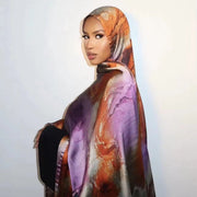 Premium Marble Silk Scarf for Women