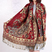 Vibrant Floral Cashmere Scarf for Women