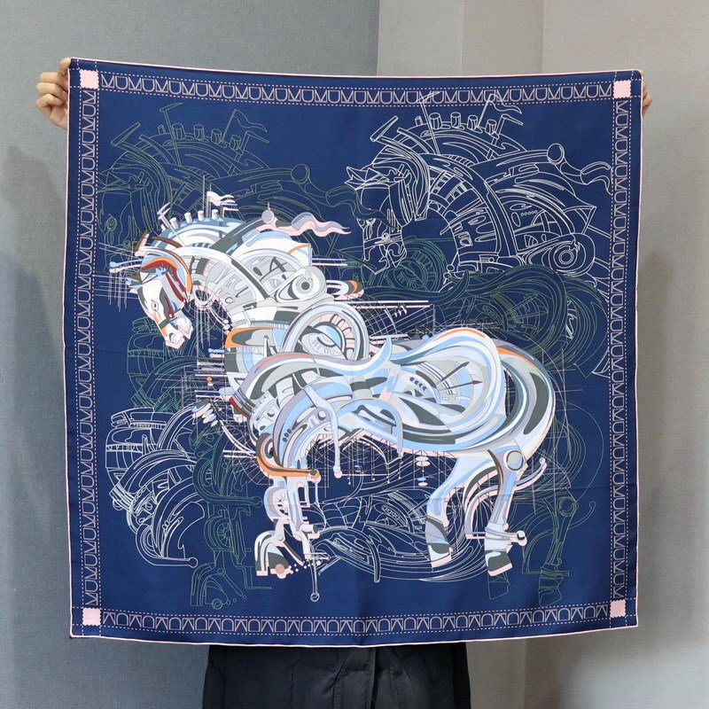 Spring Large Square Silk Twill Scarf
