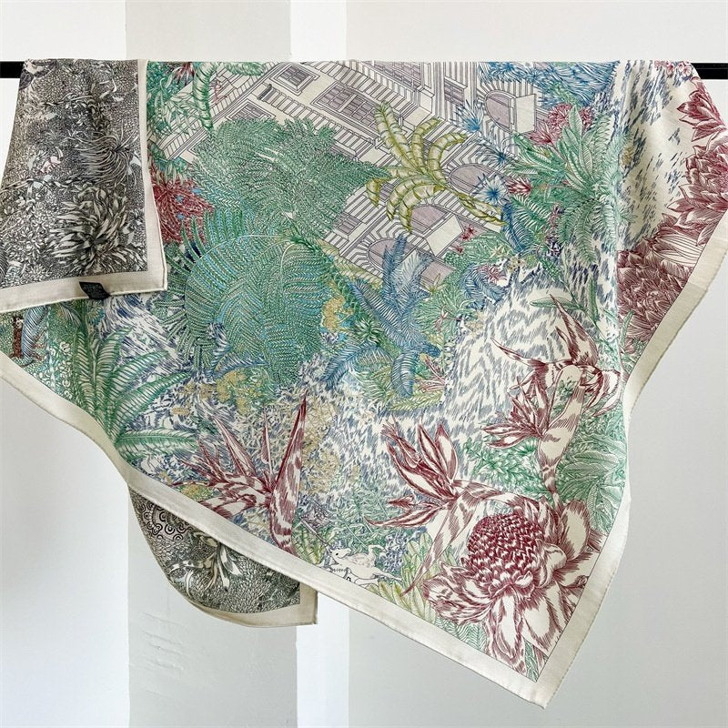 Stay Warm in Style with Double-Sided Silk Wool Scarf