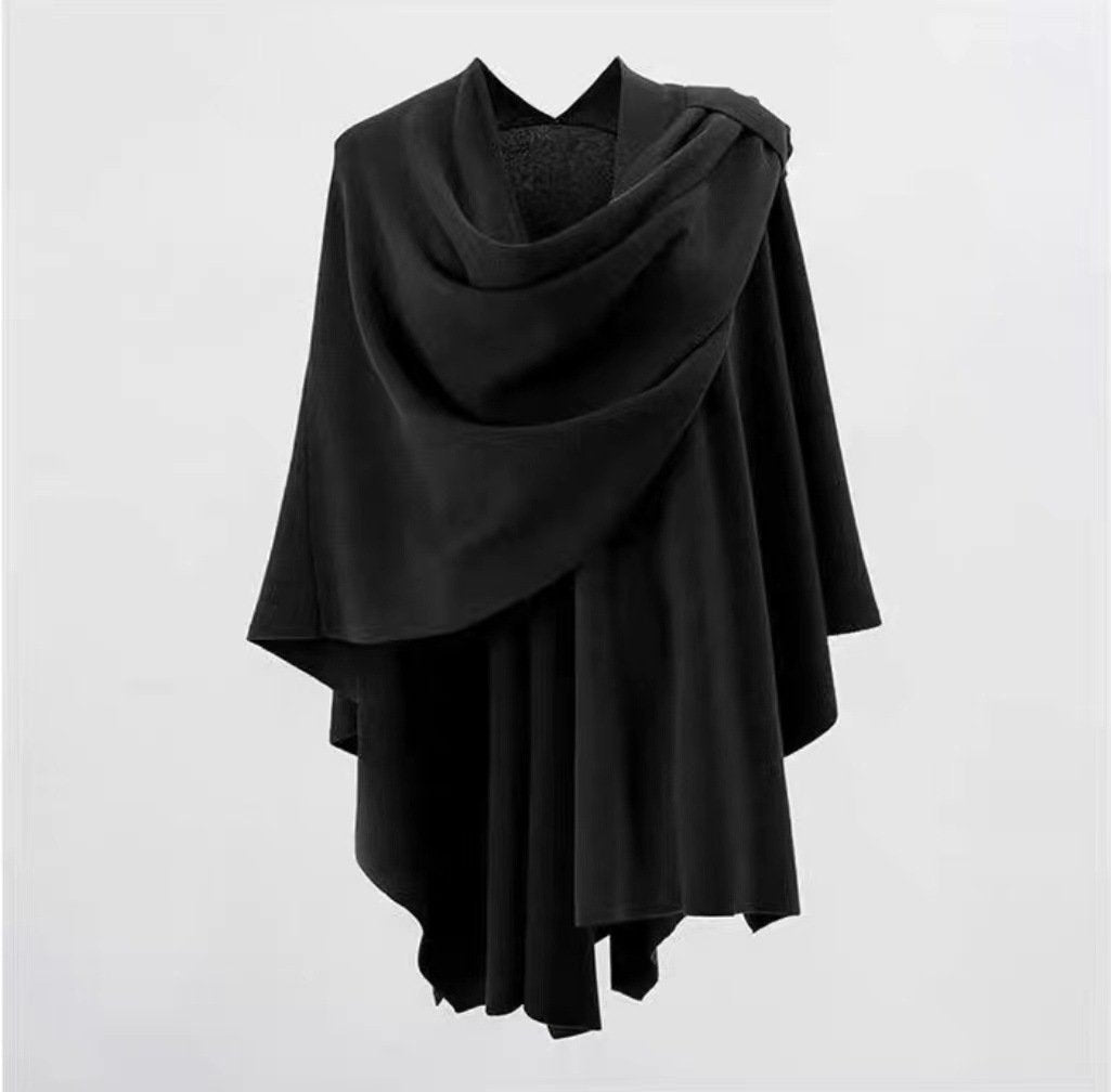Velvet Inverness Wrap for Women - Warm Solid Colors