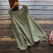 Comfortable Cotton Linen Vest Top for Women
