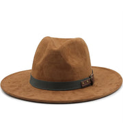 Western Cowboy Hat for Women, Army Green Ribbon Decoration Suede Top Hat