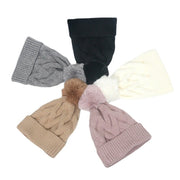 Warm Cross-Border Plaid Knitted Hat for Women