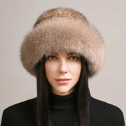 Luxurious Mink Hair Winter Top Hat for Women