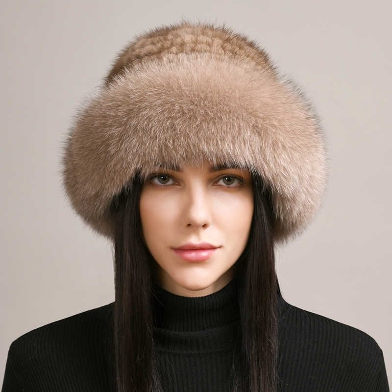 Luxurious Mink Hair Winter Top Hat for Women