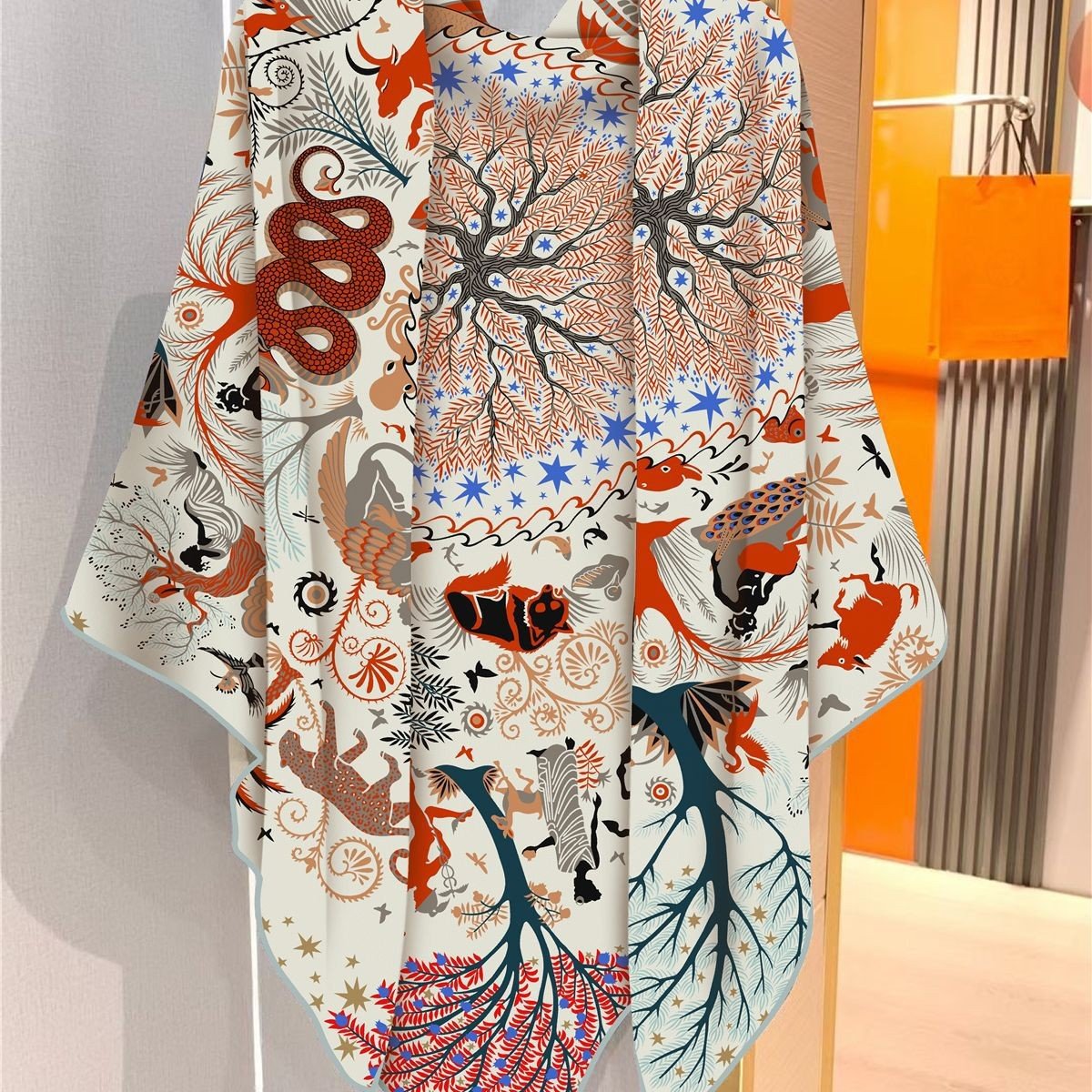 Cozy Jungle Animal Print Shawl Scarf for Women